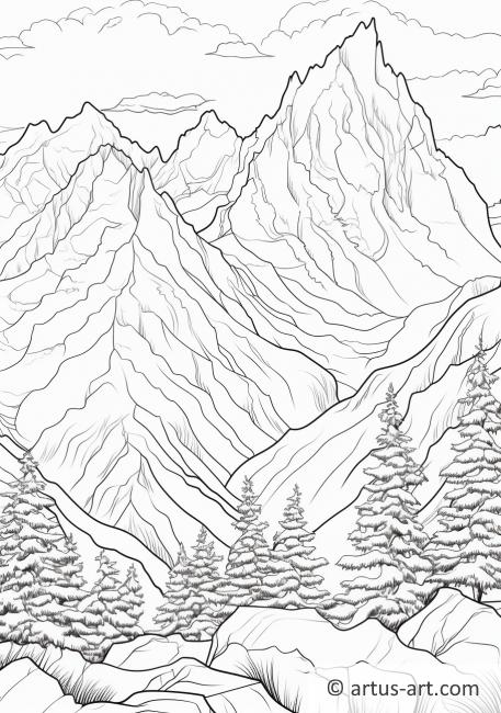 Alpin Zirveler Boyama Sayfası